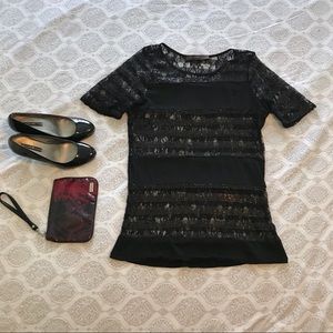 The Limited Sequin Lace Top